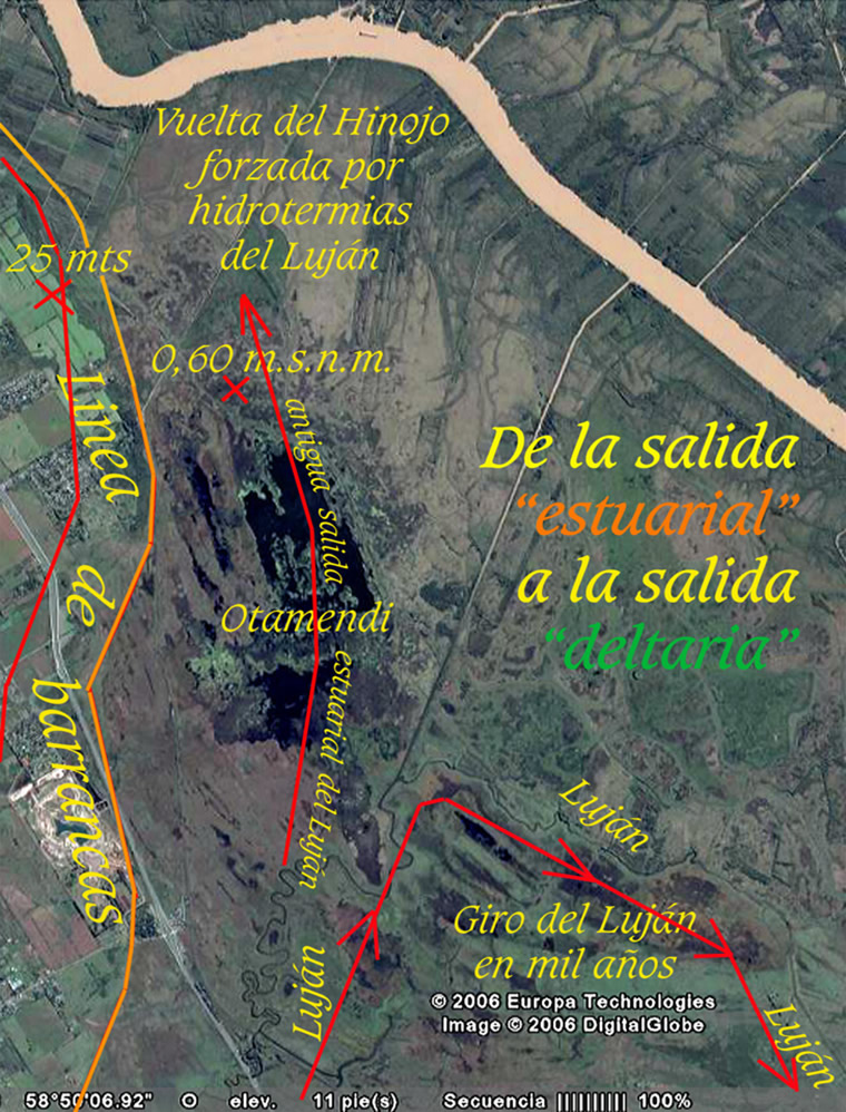Lujan antiguo en el inicio de la llanura interestuarial